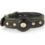Canini Collar Hakiki Klasik Deri Airtag Uyumlu Köpek Tasması – Dayanıklı, Konforlu ve Şık Tasarım, Airtag Bölmeli Gerçek Deriden Köpekler Için Tasma - Siyah