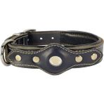 Canini Collar Hakiki Yağlı Deri Airtag Uyumlu Köpek Tasması – Dayanıklı, Konforlu ve Şık Tasarım, Airtag Bölmeli Gerçek Deriden Köpekler Için Tasma - Lacivert