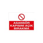Canis Etiket Asansör Kapısını Açık Bırakma Alüminyum - 35 x 50 cm