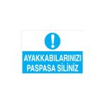 Canis Etiket Ayakkabılarınızı Paspasa Siliniz Sticker-Folyo - 35 x 50 cm
