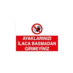 Canis Etiket Ayaklarınızı Ilaca Basmadan Girmeyiniz Sticker - Folyo - 35 x 50 cm