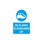Canis Etiket Bu Alanda Iş Ayakkabısı Giy Alüminyum - 35 x 50 cm