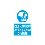 Canis Etiket Elektrikçi Ayakkabısı Giyiniz Pvc-Leksan - 25 x 35 cm
