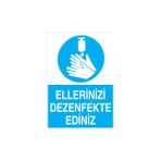 Canis Etiket Ellerinizi Dezenfekte Ediniz Alüminyum - 35 x 50 cm
