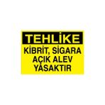 Canis Etiket Tehlike Kibrit, Sigara, Açık Alev Yasaktır Pvc-Leksan - 35 x 50 cm