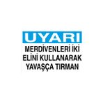 Canis Etiket Uyarı Merdivenleri Iki Elini Kullanarak Yavaşça Tırman Alüminyum - 25 x 35 cm