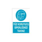 Canis Etiket Yüz Koruyucu Siperliğinizi Takınız Pvc-Leksan - 25 x 35 cm