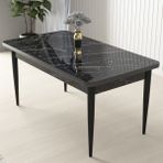 Canisa Concept Arp Serisi 70x110 cm Sabit Siyah Mutfak Masası