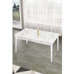 Canisa Concept Lav Serisi 80x130 cm Sabit Beyaz Mutfak Masası