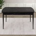 Canisa Concept Nex Serisi 80x132 cm Açılabilir Mdf Siyah Mutfak Masası