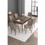 Canisa Concept Noa Serisi 80x132 cm Açılabilir Mdf Barok Mutfak Masası