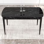 Canisa Concept Par Serisi 70x114 cm Açılabilir Mdf Siyah Mutfak Masası