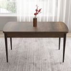 Canisa Concept Tia Serisi Barok Ahşap Desen 80 x 132 cm Açılabilir Mdf Yemek Odası Takımı 6 Sandalye Gold Detay - 80x132 - Krem