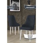 Canisa Concept Trex Serisi 1.sınıf Babyface Kumaş 1 Adet Antrasit Sandalye Beyaz Metal Ayak