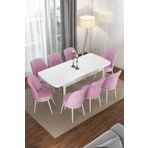 Canisa Concept Via Serisi 80x132 CM Açılabilir Beyaz Mutfak Masası