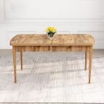 Canisa Uzi Serisi 80X132 cm Açılabilir MDF Atlantik Çam Doğal Ahşap Ayaklı Mutfak Masası