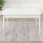 Canisa Zen Serisi Açılabilir 80x132 MDF Beyaz Mutfak Masası