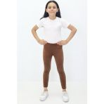 Canix Kids Kız Çocuk Likralı Kadife Tayt ( Bir Beden Büyük Almanız Önerilir ) - 2 Yaş - Kahverengi