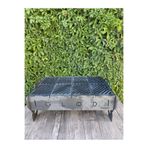 Canka Metal Glod Kamp Mangalı | Demonte, Şık ve Kompakt Tasarım + Fermuarlı Taşıma Çantası 30x50cm