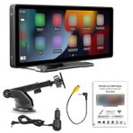 Cankypu 10.26 inç Araba Stereo MP5 Çalar BT Eller Serbest Arama FM Radyo Android Auto Telefon Bağlantısı Geri Vites Yardımı U-Disk/TF Kartı Ayarlanabilir Braket ile