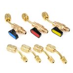 Cankypu Klima Soğutucu Gaz Kapatma Küresel Vana 1/4 İnç R410A R134A R12 R22 HVAC ve R410A Adaptörü 5/16 İnç Dişi - 1/4 İnç Erkek Flare Split Sistem için