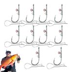 Canlı karides kancası, karides yürüteç kancası,10x Fishing Dişli Yayın Balığı Kancaları | Taşınabilir dış mekan aktivite dişlisi, güçlü dikenli yakalayıcı, profesyoneller için 2'si 1 arada