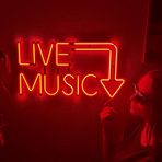 Canlı Müzik Neon Metal Duvar Dekoru, Neon Metal Duvar Tabelası, Led ışık, Bar Neon Tabela, Neon müzik tabelası, Stüdyo Işık Tabelası, Kayıt İşareti Akış Led Işık (Uzaktan Kumanda Olmadan)