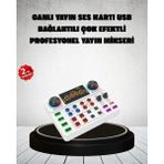 Canlı Yayın ve Karaoke Için Profesyonel Ses Kartı Bluetooth Destekli - TK002M-6W2PP3 - Çok Renkli