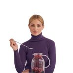 Canli4Y High Neck Top Mor Uzun Kollu Balıkçı Yaka Kadın Kazak
