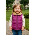 canmana kids&baby Kürk Yakalı Kız Çocuk Şişme Yelek