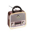 Cannar Cannavaro Cn-301 Bt Nostaljik Radyo Bluetooth + Ledli + Fener + Usb + Sd Card Mp3 Radyo Çalar KSST