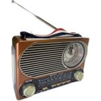 Cannavaro CM-312 Bt+Nostaljik Radyo +Fenerli+Saatli+Fm+Sw+Am+Usb ve Sd Okuyuculu+ Mp3 Çalar ve Müzik Kutusu - Kahverengi