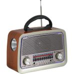Cannavaro CN-301 Bt Nostaljik Radyo Bluetooth + Ledli + Fener + USB + Sd Card Mp3 Radyo Çalar CN-301 Bt - Açık Kahverengi