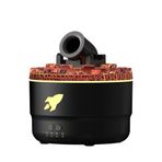 Cannon Aromatik Nemlendiriciler, USB Kokusu Difüzör Esansiyel yağı, 7 Renk LED Volkanik Nemlendiriciler Difüzör, Serin Sis Hava Nemlendiricisi, Ev odası Için (Siyah)