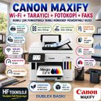 Canon Dublex Baskı ve 3 Tepsi Kağıt Girişi ile Maxify Wi-Fi + Faks Renkli Çok Fonksiyonlu Tanklı Mürekkep Püskürtmeli Yazıcı - Beyaz