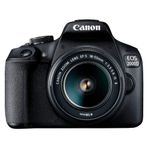 Canon EOS 2000D BK 18-55 EU26 DSLR 24.1 mp APS-C Sensör 4K Siyah Kamera