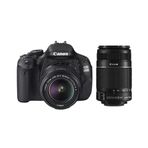 Canon EOS 600D 18-55mm + 55-250mm Lens DSLR Fotoğraf Makinesi