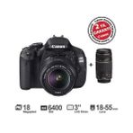 Canon Eos 600D 18 MP 3.0" SLR Dijital Fotoğraf Makinesi 18-55 + 75-300 mm DC Lens ile
