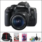 Canon Eos 750 D + 18-55 mm Is Stm Lens Dslr Fotoğraf Makinesi (Çanta + 32 GB Sd Kart + Temizlik Kiti Hediyeli) - Siyah