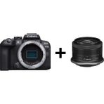 Canon Eos R10 4K / 24,2mp Aps-C Aynasız Dijital Fotoğraf Makinesi, Rf-S 18-45MM F4.5-6.3 Is Stm Lensli -Siyah