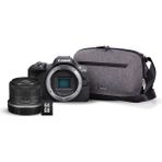 Canon Eos R100 Aynasız Fotoğraf Makinesi 24.1 MP 18-45 mm Lens ile Seyahat Kiti