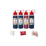 Canon Mg3550 için Eurink Siyah ve renkli kartuş 500ml x 4 mürekkebi