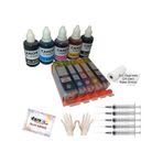 Canon Mg5150 Mg5200 Mg5250 Uyumlu Kolay Dolan Kartuş+5x50ml Mürekkep 5 Renk Dolu