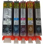 Canon Mg5450 Mg5550 Mg5600 Uyumlu Kolay Dolan Kartuş 5 Renk Dolu