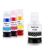 Canon Pixma G2470 GI-41/GI41 4 Renk Muadil Mürekkep Seti - Siyah 170 Ml- Renkliler 70 ml