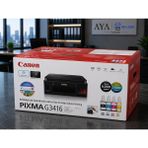 Canon Pixma G3416 Wi-Fi + Tarayıcı + Fotokopi Renkli Çok Fonksiyonlu Tanklı Mürekkep Püskürtmeli Yazıcı - Siyah - Mavi - Kırmızı - Sarı