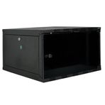 Canovate Eko Serisi 15U 540x400 mm Yan Panelli Tek Gövdeli Siyah Duvar Tipi Kabinet