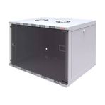 Canovate Eko Serisi 15U 540x550 mm Yan Panelli Tek Gövdeli Gri Duvar Tipi Kabinet