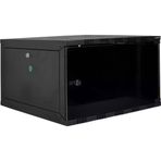 Canovate Eko Serisi 15U 540x550 mm Yan Panelli Tek Gövdeli Siyah Duvar Tipi Kabinet