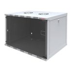 Canovate Eko Serisi 9U 540x400 mm Yan Panelli Tek Gövdeli Gri Duvar Tipi Kabinet